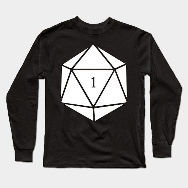 Funny D20 Roleplaying Game Dice Long Sleeve T-Shirt by MeatMan